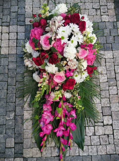 Funeral Flowers // Multi-coloured Teardrop