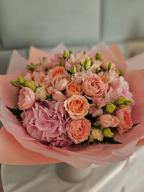 Hydrangea Sugar Candy Rose Bouquet