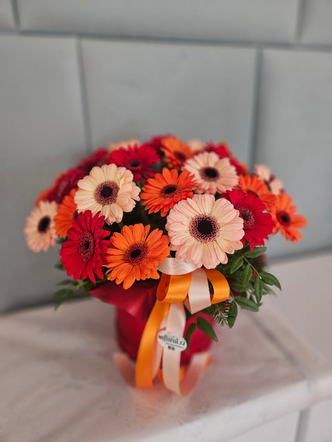 Sunset Gerberas Flowerbox