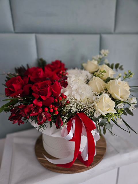 Art Flowerbox Červenobílý stínovaný