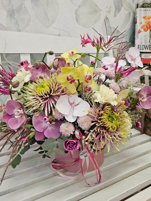 Flowerbox with Phalaenopsis Orchids