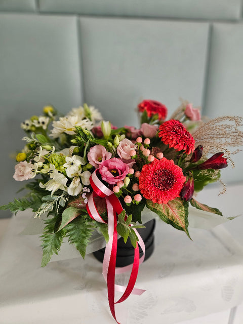 Art Flowerbox Červenobílý stínovaný