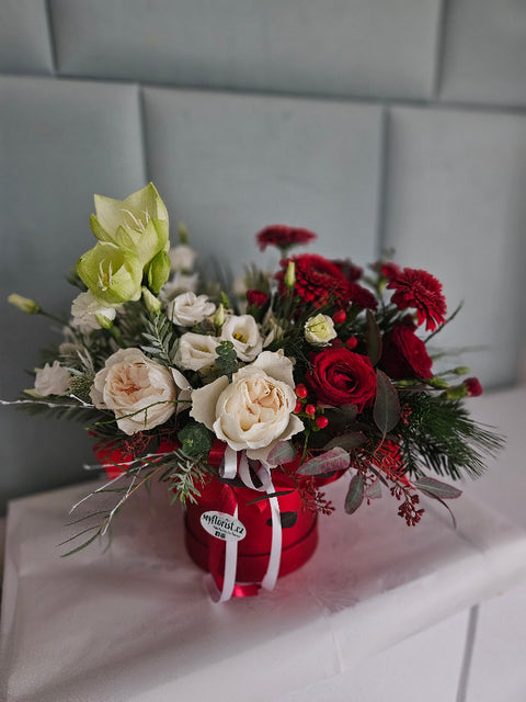 Art Flowerbox Červenobílý stínovaný