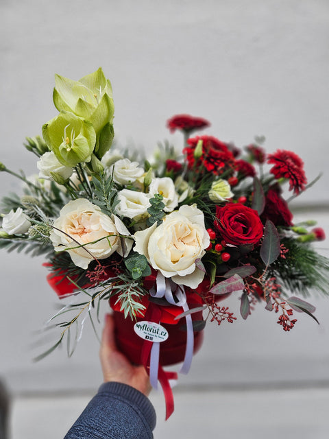 Art Flowerbox Červenobílý stínovaný